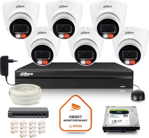 Zestaw monitoringu IP DAHUA 6 kamer IPC-HDW1439V-A-IL 4Mpx Zestaw monitoringu IP DAHUA 6 kamer IPC-HDW1439V-A-IL 4Mpx