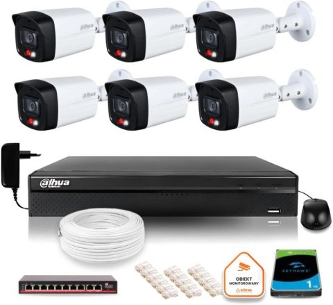 Zestaw monitoringu IP DAHUA 6 kamer IPC-HFW1439TL1-A-IL 4Mpx Zestaw monitoringu IP DAHUA 6 kamer IPC-HFW1439TL1-A-IL 4Mpx