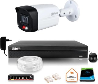 Zestaw monitoringu IP DAHUA kamera 4MPx 2K IPC-HFW1439TL1-A-IL z dyskiem