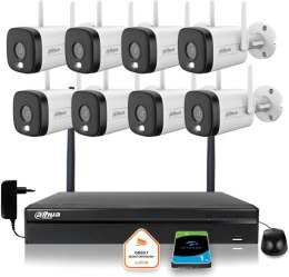Zestaw monitoringu IP Dahua 8 Kamer WI-FI 5MPx aktywne odtraszanie LED IR do 30m