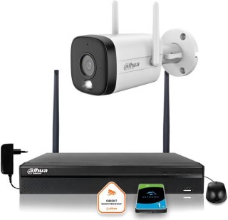 Zestaw monitoringu IP Dahua Kamera WI-FI 5MPx aktywne odtraszanie LED IR do 30m