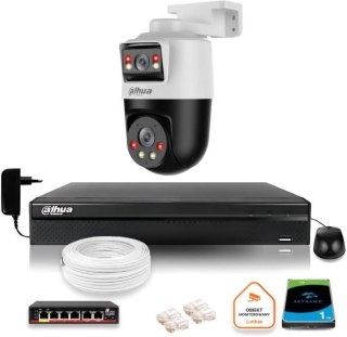 Zestaw monitoringu IP Dahua kamera obrotowa 2MP+2MP dysk