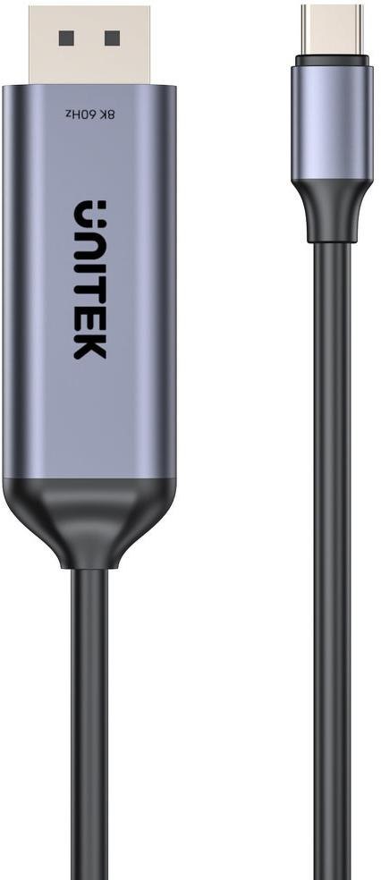 Przewód dwukierunkowy Unitek 8K USB-C do DisplayPort 1,5M Przewód dwukierunkowy Unitek 8K USB-C do DisplayPort 1,5M