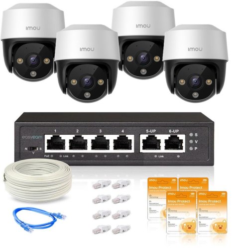 Zestaw 4 kamer IP Imou Cruiser 2MP POE z chmurą Imou Protect Basic Zestaw 4 kamer IP Imou Cruiser 2MP POE z chmurą Imou Protect Basic