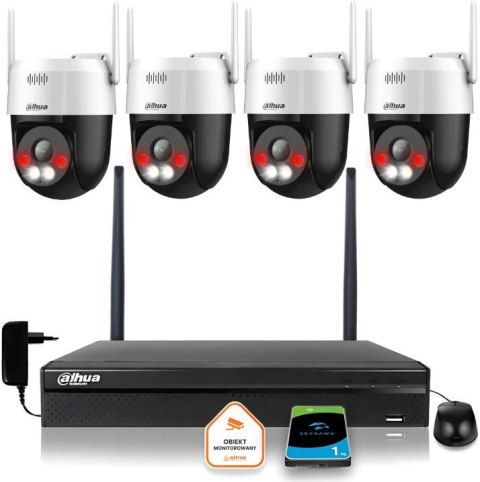 Zestaw monitoringu IP Dahua Bezprzewodowa 4 kamery 5MPx P5AE-PV i rejestrator z 1TB Zestaw monitoringu IP Dahua Bezprzewodowa 4 kamery 5MPx P5AE-PV i rejestrator z 1TB