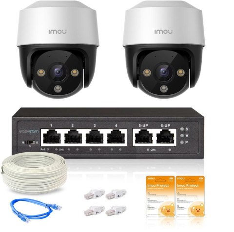Zestaw monitoringu Imou 2 kamery obrotowe IPC-S21FAP 2MPx PoE Zestaw monitoringu Imou 2 kamery obrotowe IPC-S21FAP 2MPx PoE