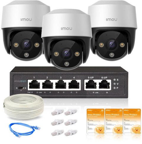 Zestaw monitoringu Imou 3 kamery obrotowe IPC-S21FAP 2MPx PoE Zestaw monitoringu Imou 3 kamery obrotowe IPC-S21FAP 2MPx PoE