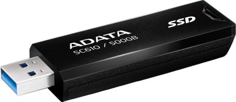 Dysk zewnętrzny SSD Adata SC610 500GB USB3.2A czarny Dysk zewnętrzny SSD Adata SC610 500GB USB3.2A czarny