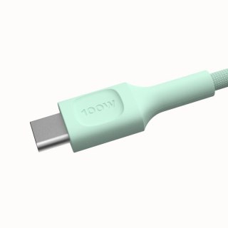 KABEL USB-C / USB-C Greencell PowerStream 120cm PD 100W zielony w oplocie