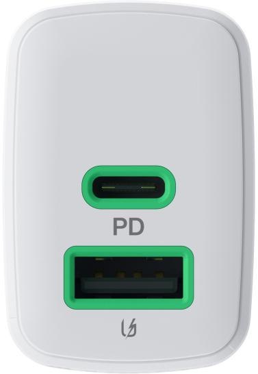 ŁADOWARKA SIECIOWA Greencell PowerSource Duo30 30W 1xUSB-C 1xUSB-A PD 3.0 QC 4.0+ biała ŁADOWARKA SIECIOWA Greencell PowerSource Duo30 30W 1xUSB-C 1xUSB-A PD 3.0 QC 4.0+ biała