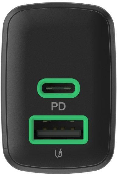 ŁADOWARKA SIECIOWA Greencell PowerSource Duo30 30W 1xUSB-C 1xUSB-A PD 3.0 QC 4.0+ czarna ŁADOWARKA SIECIOWA Greencell PowerSource Duo30 30W 1xUSB-C 1xUSB-A PD 3.0 QC 4.0+ czarna