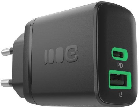 ŁADOWARKA SIECIOWA Greencell PowerSource Duo30 30W 1xUSB-C 1xUSB-A PD 3.0 QC 4.0+ czarna ŁADOWARKA SIECIOWA Greencell PowerSource Duo30 30W 1xUSB-C 1xUSB-A PD 3.0 QC 4.0+ czarna