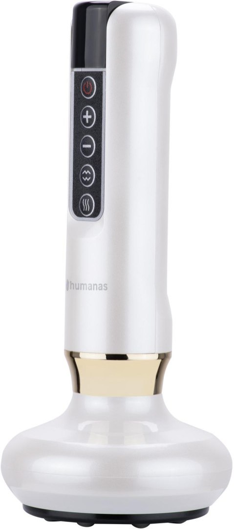 Masażer antycellulitowy z funkcją bańki chińskiej Humanas DermaSmooth - biały Masażer antycellulitowy z funkcją bańki chińskiej Humanas DermaSmooth - biały