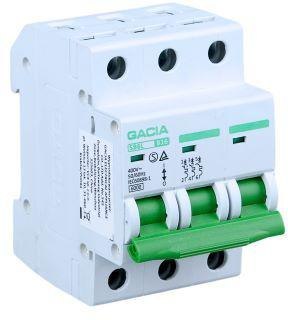 Wyłącznik nadmiarowoprądowy,6kA,B,3-pola,50A GACIA SB6L B 3P 50A Wyłącznik nadmiarowoprądowy,6kA,B,3-pola,50A GACIA SB6L B 3P 50A