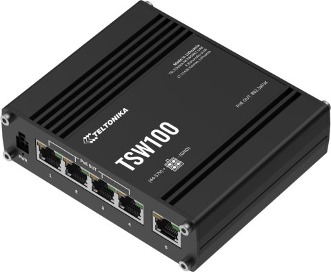 Teltonika TSW100 switch przemysłowy PoE (TSW100010000) Teltonika TSW100 switch przemysłowy PoE (TSW100010000)