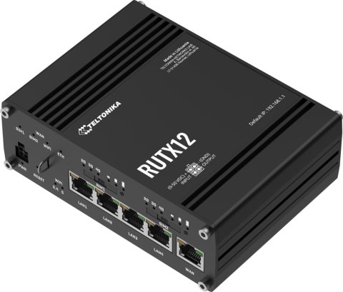 Teltonika RUTX12 router przemysłowy 4G / LTE (RUTX12000000) Teltonika RUTX12 router przemysłowy 4G / LTE (RUTX12000000)