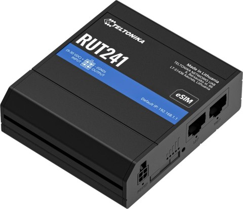 Teltonika RUT241 router przemysłowy 4G / LTE (RUT241010000) Teltonika RUT241 router przemysłowy 4G / LTE (RUT241010000)