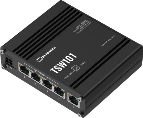 Teltonika TSW101 switch przemysłowy PoE+ (TSW101000000) Teltonika TSW101 switch przemysłowy PoE+ (TSW101000000)