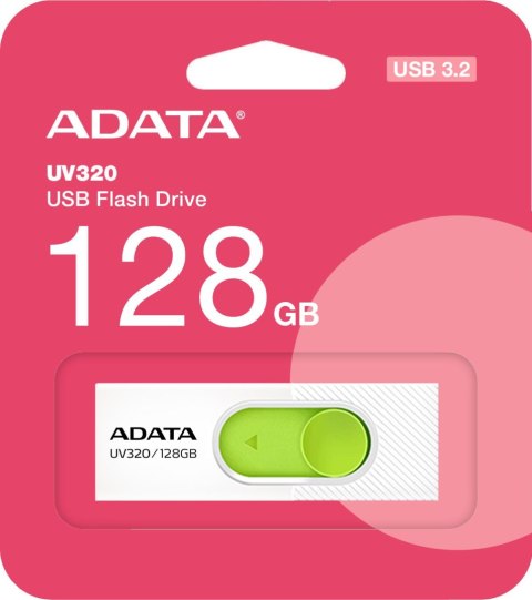 Adata Pendrive UV320 128GB USB 3.2 Gen1 Biały Adata Pendrive UV320 128GB USB 3.2 Gen1 Biały