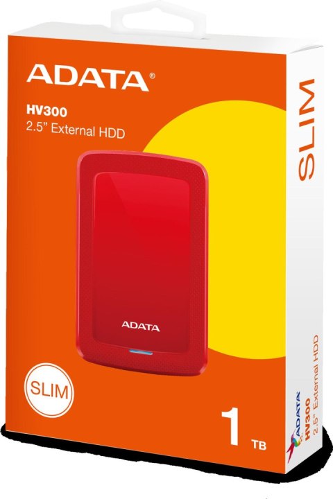 DYSK ZEWNĘTRZNY ADATA DashDrive HV300 1TB 2.5 USB3.1 Czerwony DYSK ZEWNĘTRZNY ADATA DashDrive HV300 1TB 2.5 USB3.1 Czerwony