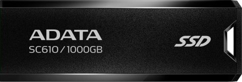 Dysk zewnętrzny SSD Adata SC610 1000GB USB3.2A czarny Dysk zewnętrzny SSD Adata SC610 1000GB USB3.2A czarny