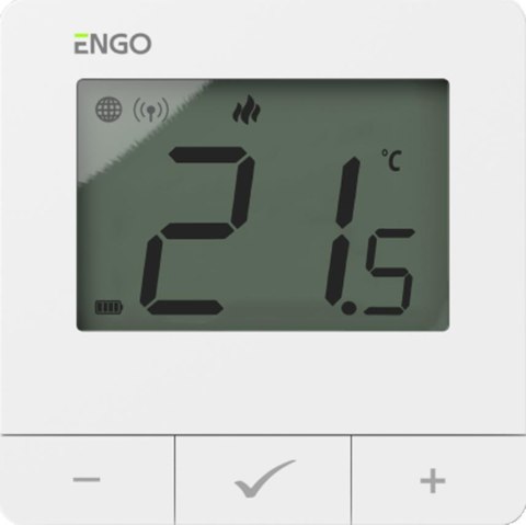 ENGO Controls E20i-W - Regulator temperatury, bezprzewodowy, bateryjny, Wi-Fi, Internetowy, biały, 868MHz ENGO Controls E20i-W - Regulator temperatury, bezprzewodowy, bateryjny, Wi-Fi, Internetowy, biały, 868MHz