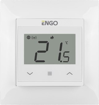 ENGO Controls E55-W - Internetowy, podtynkowy regulator temperatury do ramki 55x55, Wi-F