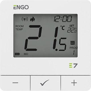 ENGO Controls E7-RFW - Programowany, bezprzewodowy regulator temperatury, biały