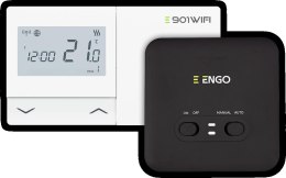ENGO Controls E901-WIFI - Regulator temperatury bezprzewodowy, Wi-Fi, Internetowy, biały, 868MHz, bateryjny