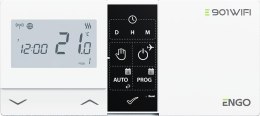 ENGO Controls E901-WIFI - Regulator temperatury bezprzewodowy, Wi-Fi, Internetowy, biały, 868MHz, bateryjny