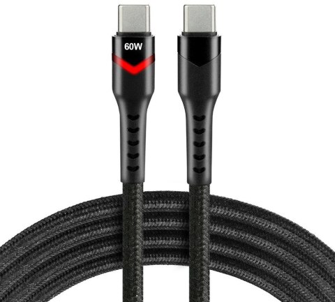 KABEL USB-C / USB-C RGB LED everActive CBB-1PDR 100cm 3A KABEL USB-C / USB-C RGB LED everActive CBB-1PDR 100cm 3A