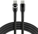 KABEL USB-C / USB-C RGB LED everActive CBB-1PDR 100cm 3A