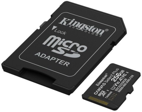 Karta pamięci microSD Kingston Canvas Select Plus microSDXC C10 UHS-I 256GB Karta pamięci microSD Kingston Canvas Select Plus microSDXC C10 UHS-I 256GB