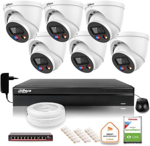 Zestaw monitoringu IP Dahua TIOC 5mpx 2K 6 kamer IPC-HDW3549H-AS-PV-0280B-S5 rejestrator z dyskiem do pracy ciągłej Zestaw monitoringu IP Dahua TIOC 5mpx 2K 6 kamer IPC-HDW3549H-AS-PV-0280B-S5 rejestrator z dyskiem do pracy ciągłej