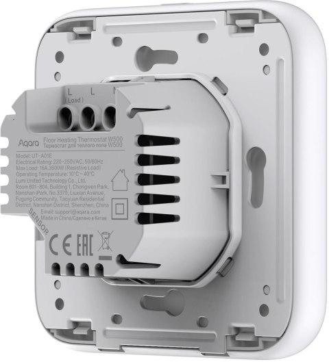 Aqara Floor Heating Thermostat W500 Termostat do ogrzewania podłogowego UT-A01D Aqara Floor Heating Thermostat W500 Termostat do ogrzewania podłogowego UT-A01D