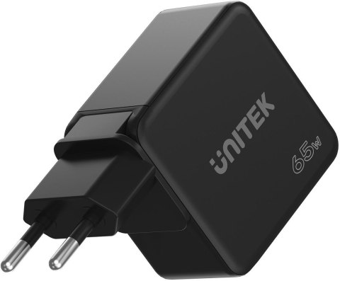 Ładowarka sieciowa Unitek GaN, PD 65W, podróżna, 3 porty Ładowarka sieciowa Unitek GaN, PD 65W, podróżna, 3 porty