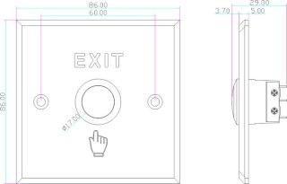 VIDOS przycisk wyjścia OP06