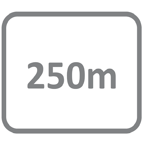 ZASIĘG TRANSMISJI - do 250m: